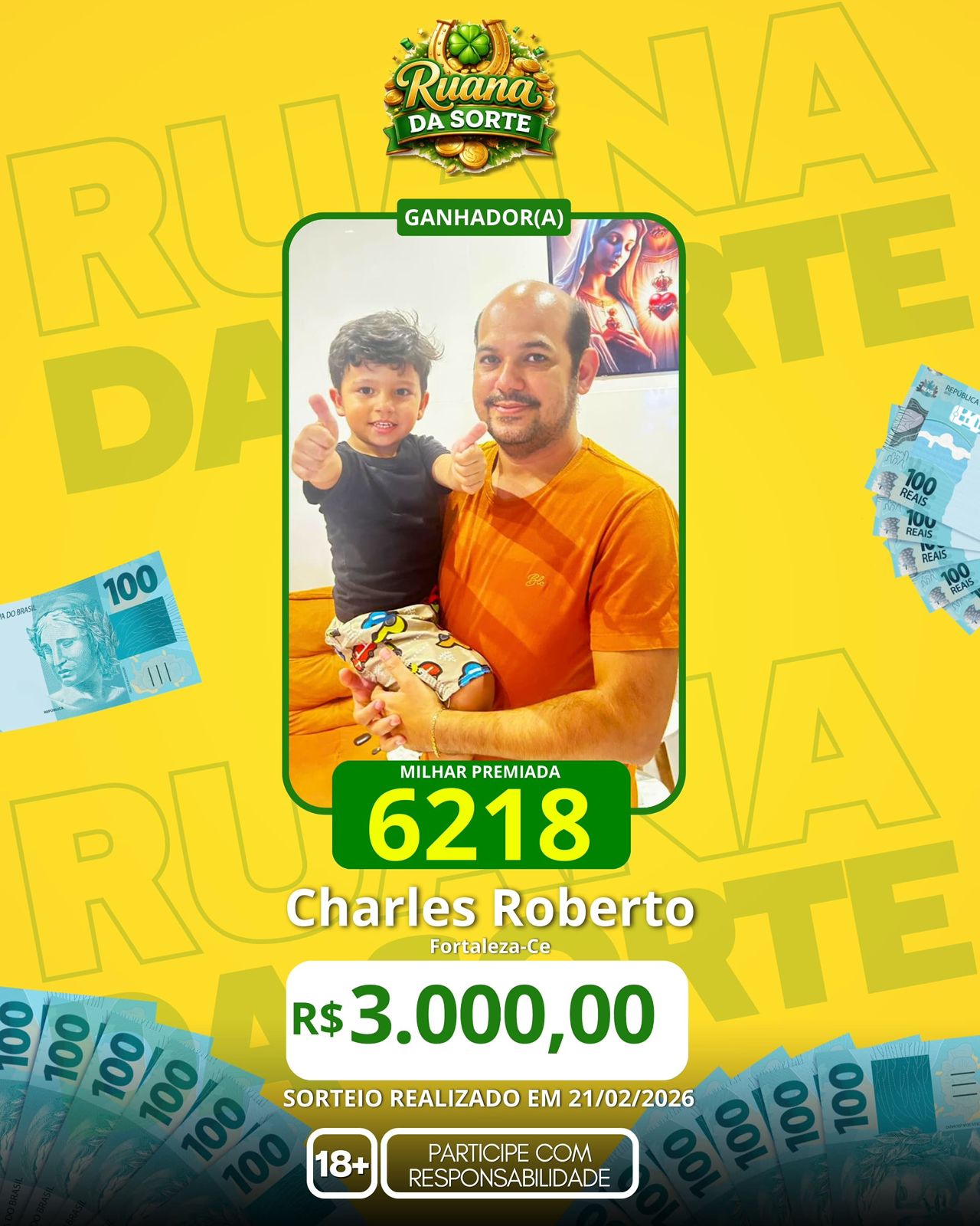 Foto do ganhador